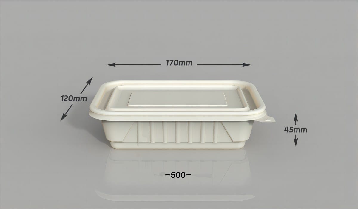 WF 500ml Rect Lunch Box