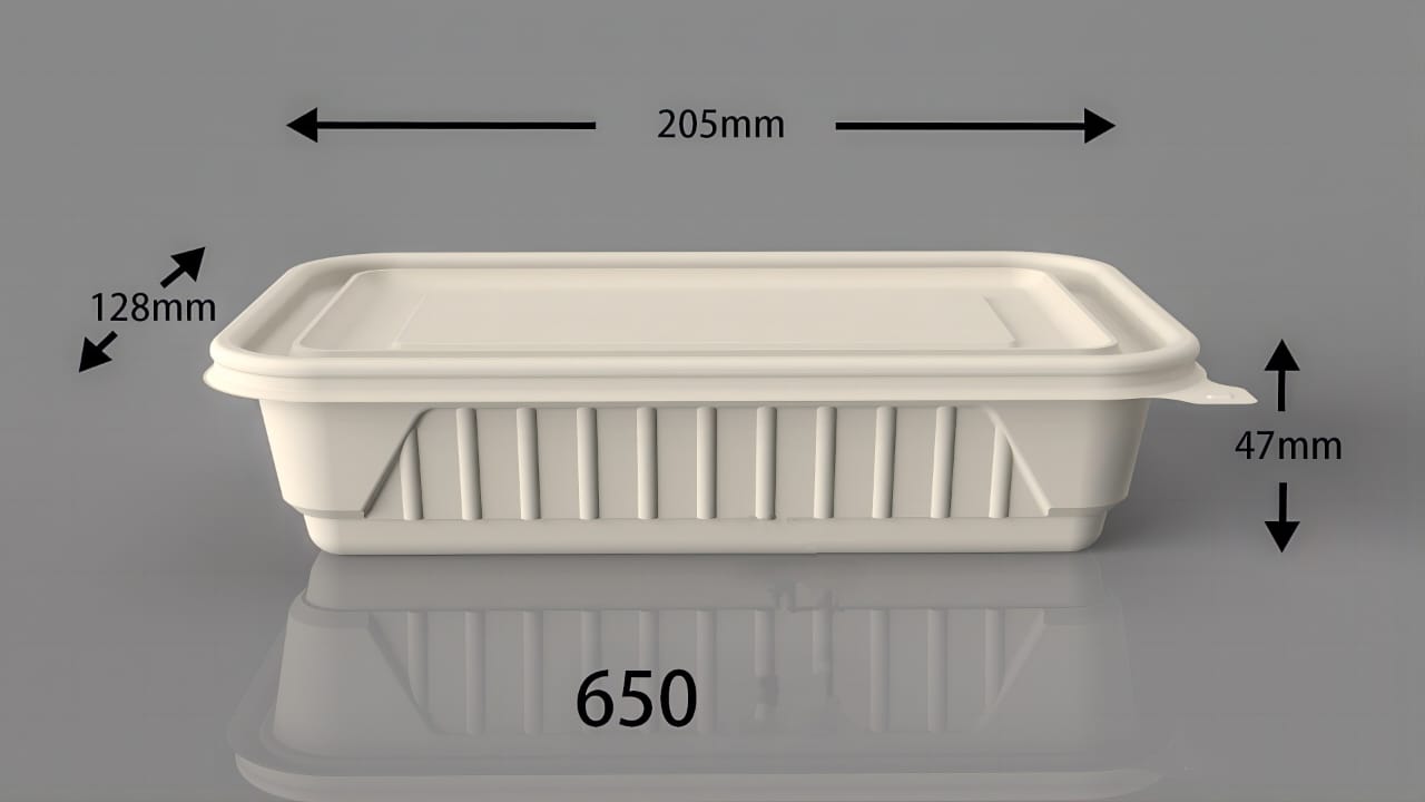 WF 650ml Rect Lunch Box