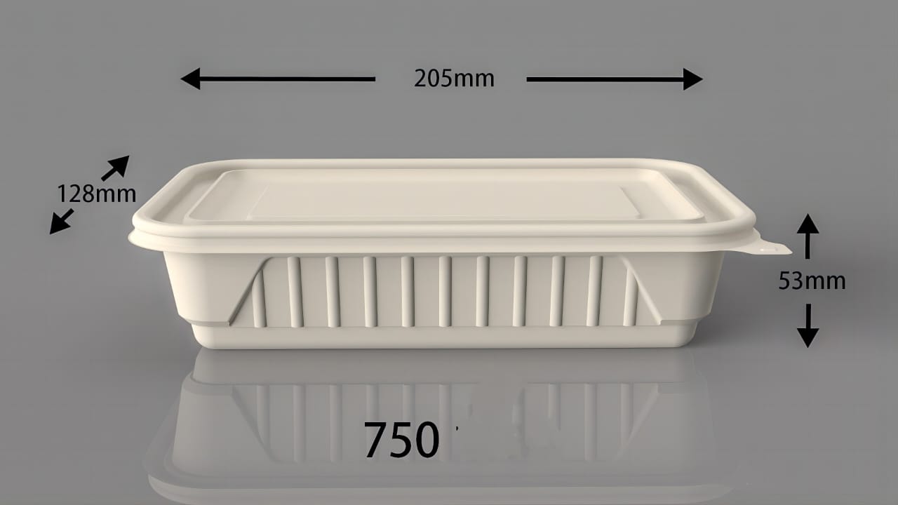 WF 750ml Rect Lunch Box